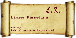 Linzer Karmelina névjegykártya